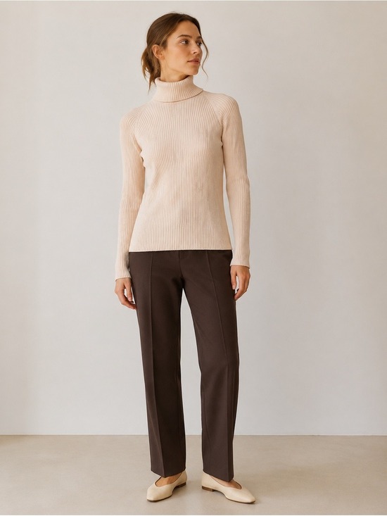 Hermes Pants - Hermes Dark Brown Straight Leg Tailored Pants